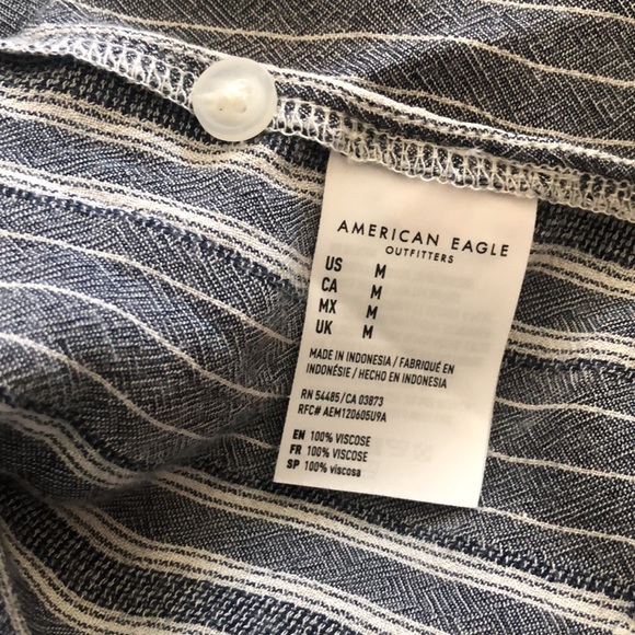 NWOT American Eagle Stripe Tie Front Top - Picture 8 of 9